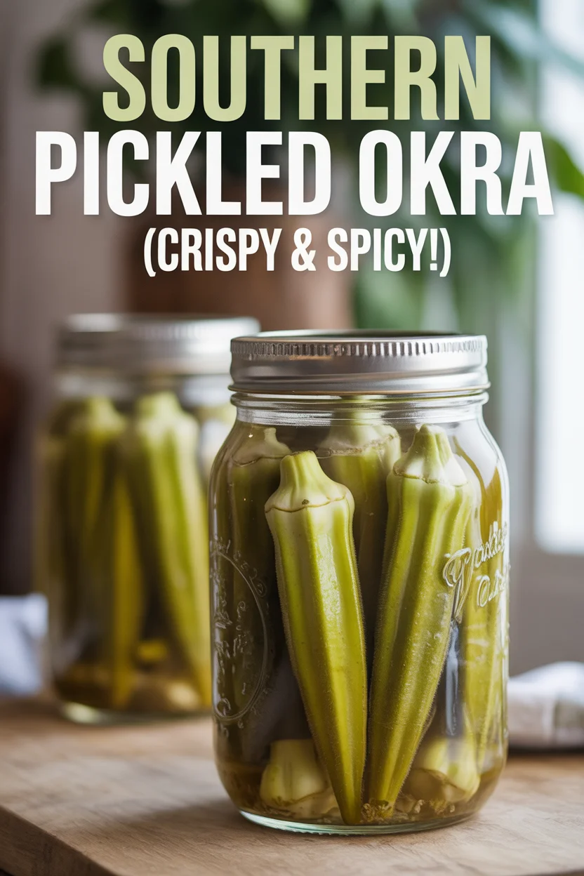 Southern Pickled Okra (Crispy & Spicy!)
