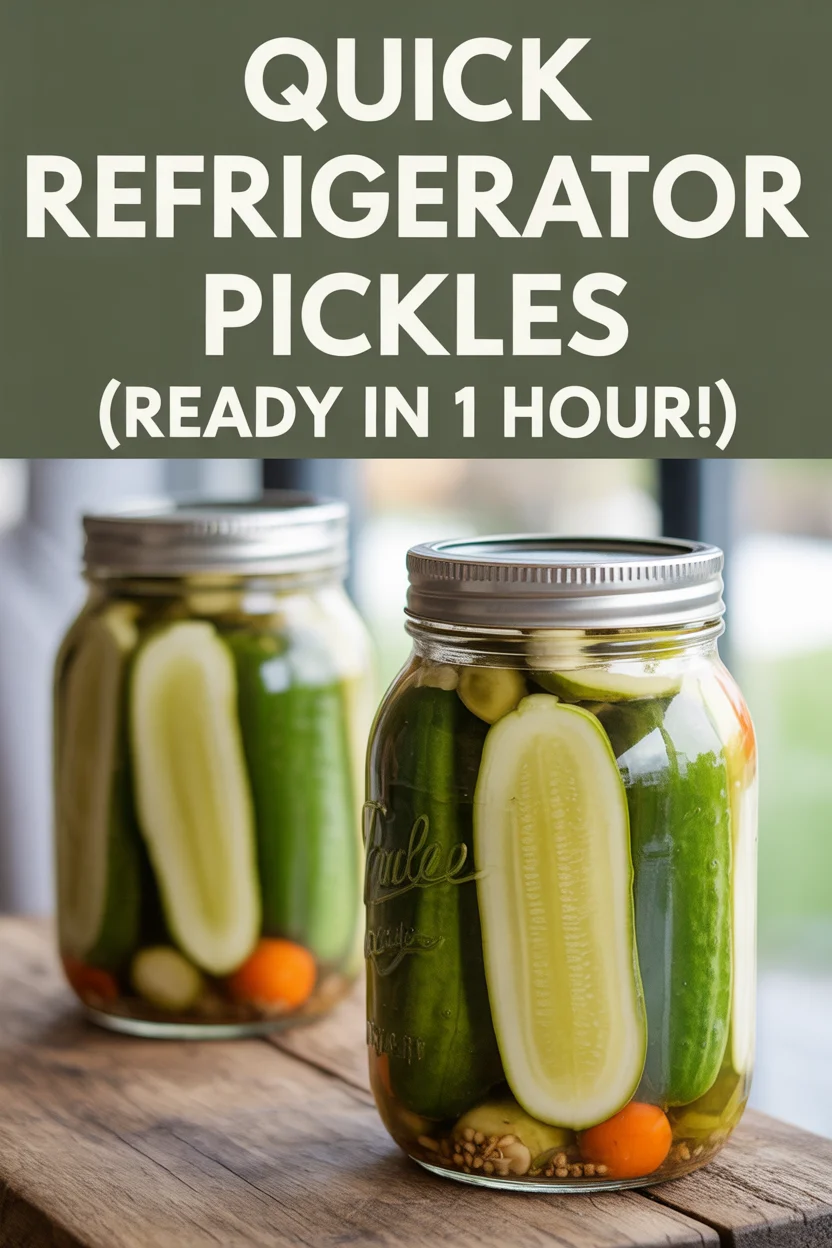 Quick Refrigerator Pickles (Ready in 1 Hour!)