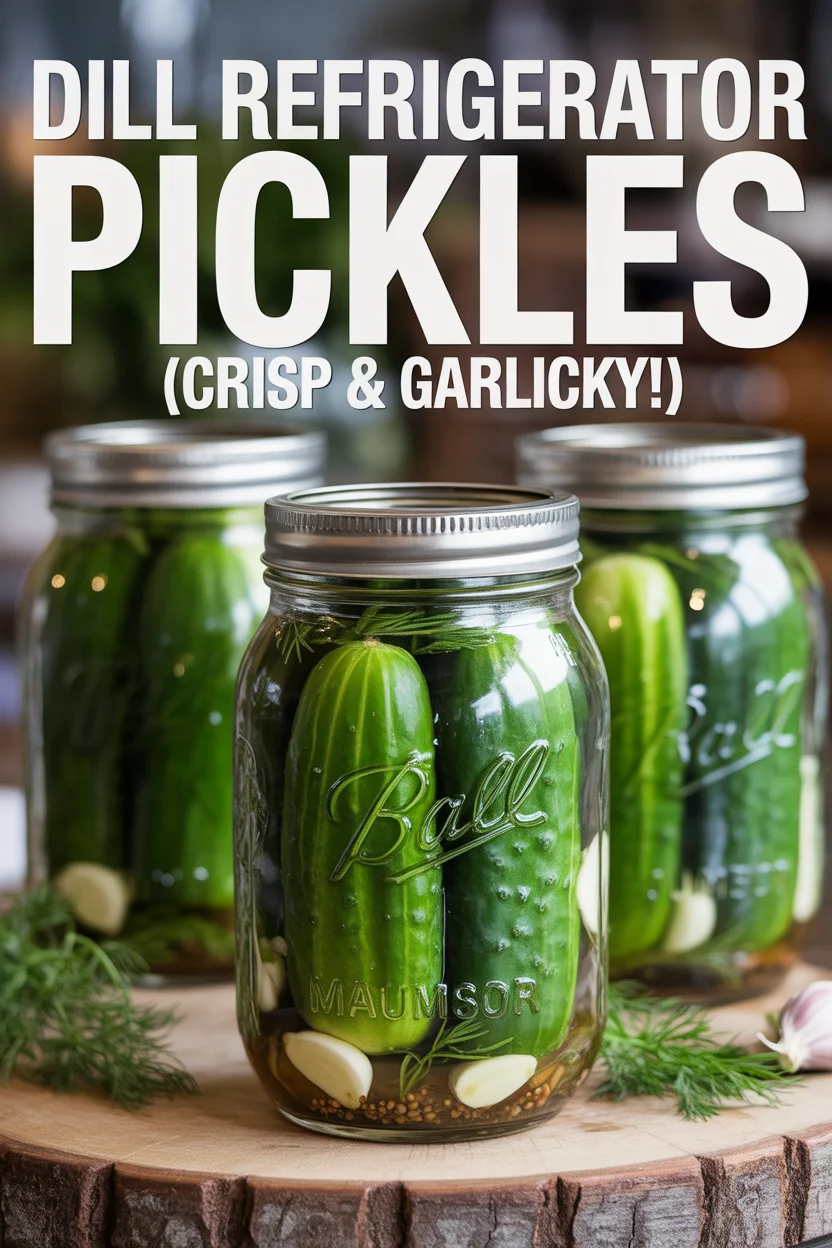 Dill Refrigerator Pickles (Crisp & Garlicky!)