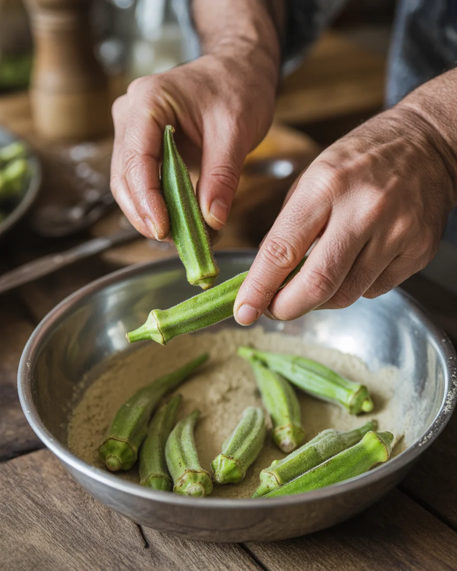 fried okra recipe