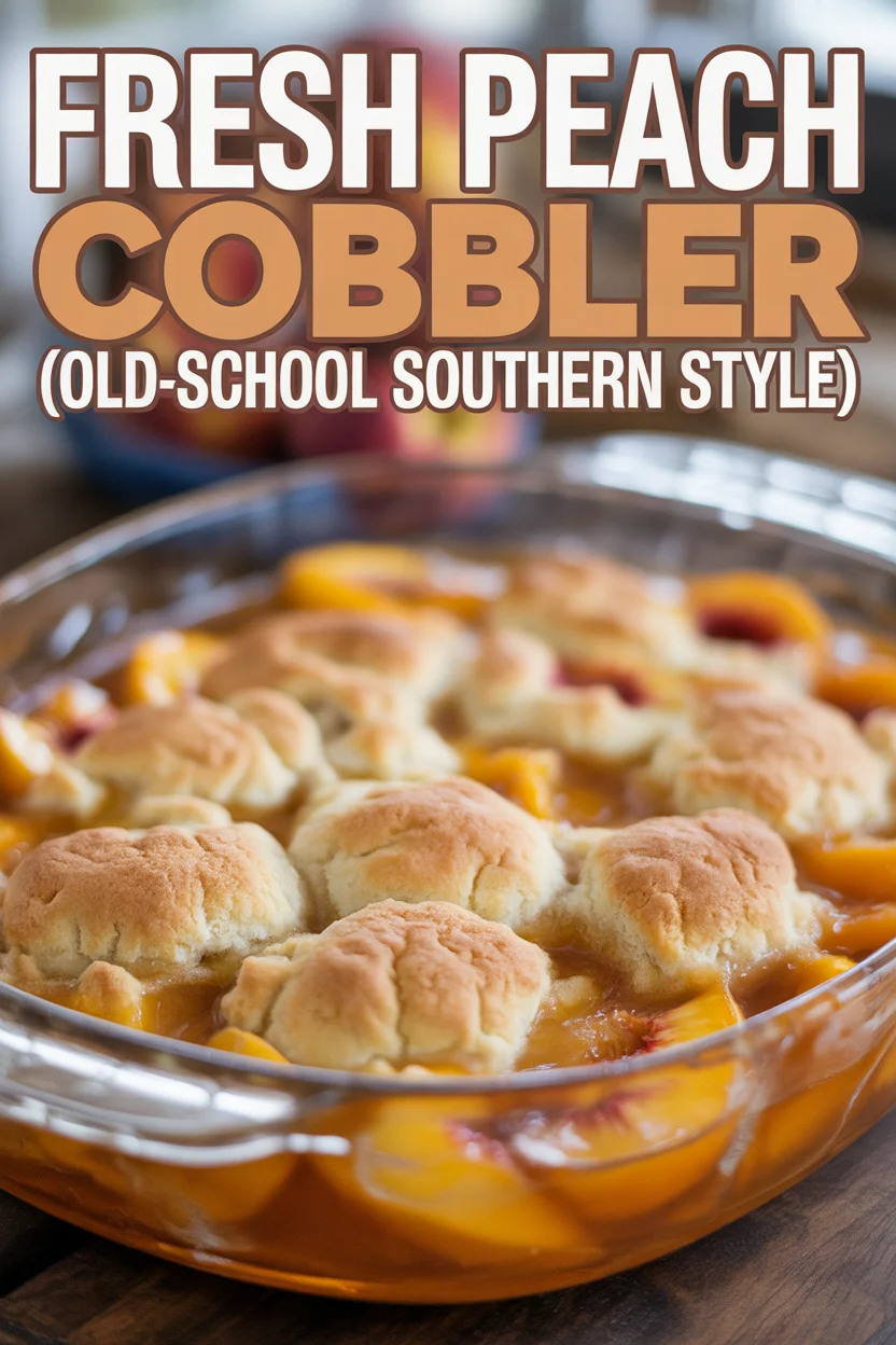 Fresh Peach Cobbler (Old-School Southern Style)