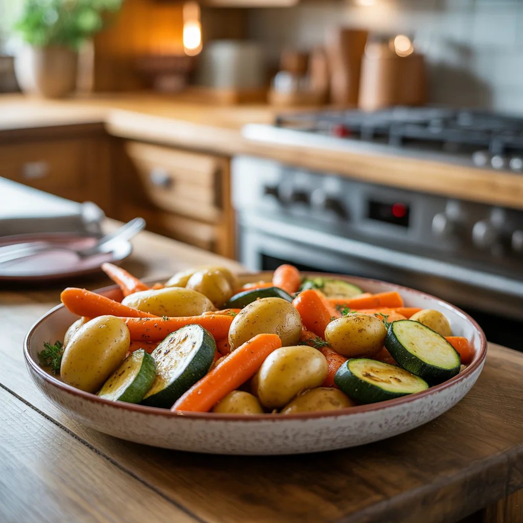 Garlic Herb Roasted Potatoes, Carrots, and Zucchini Made Easy