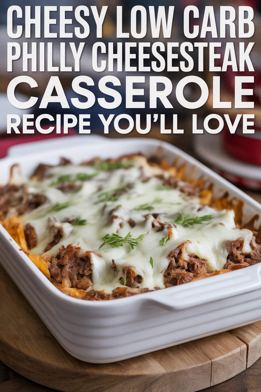 Cheesy Low Carb Philly Cheesesteak Casserole Recipe You’ll Love