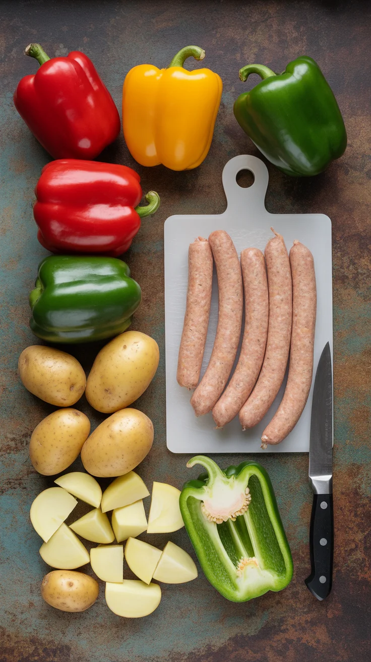 Air Fryer Chicken Sausage and Veggies