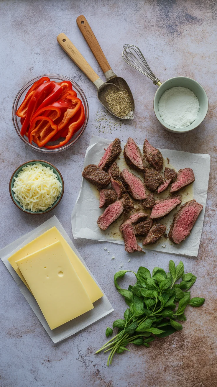 Cheesy Low Carb Philly Cheesesteak Casserole Recipe