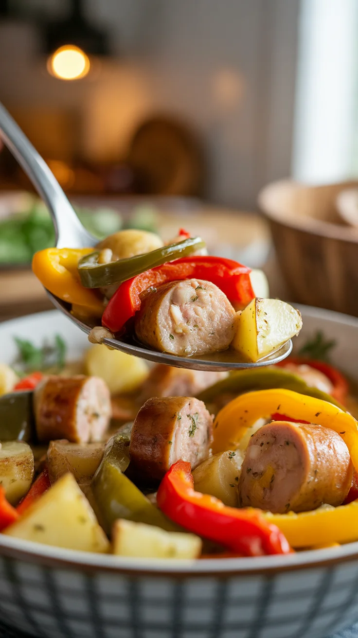 Air Fryer Chicken Sausage and Veggies