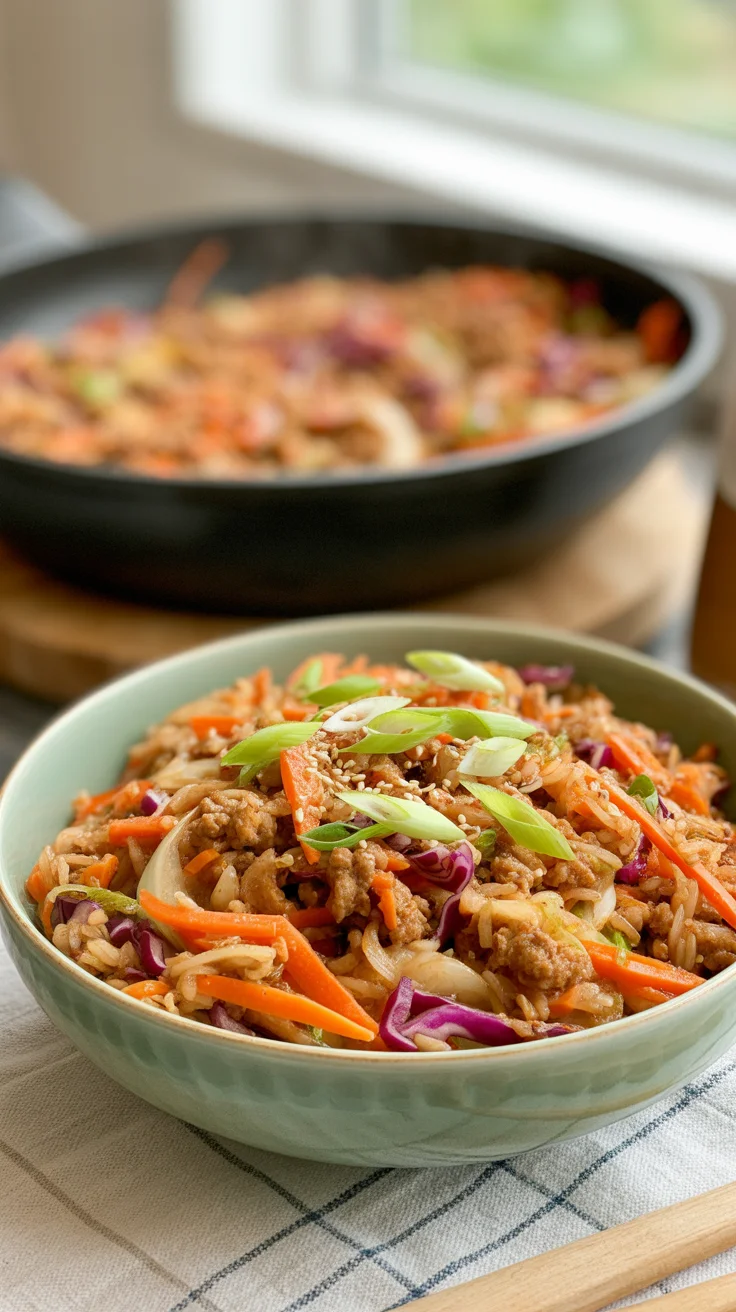 Easy High Protein Egg Roll in a Bowl Recipe