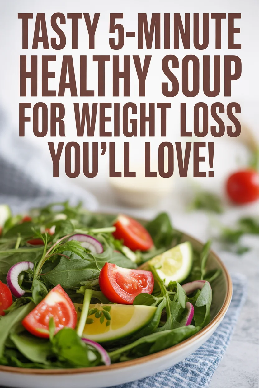 5-minute healthy soup for weight loss