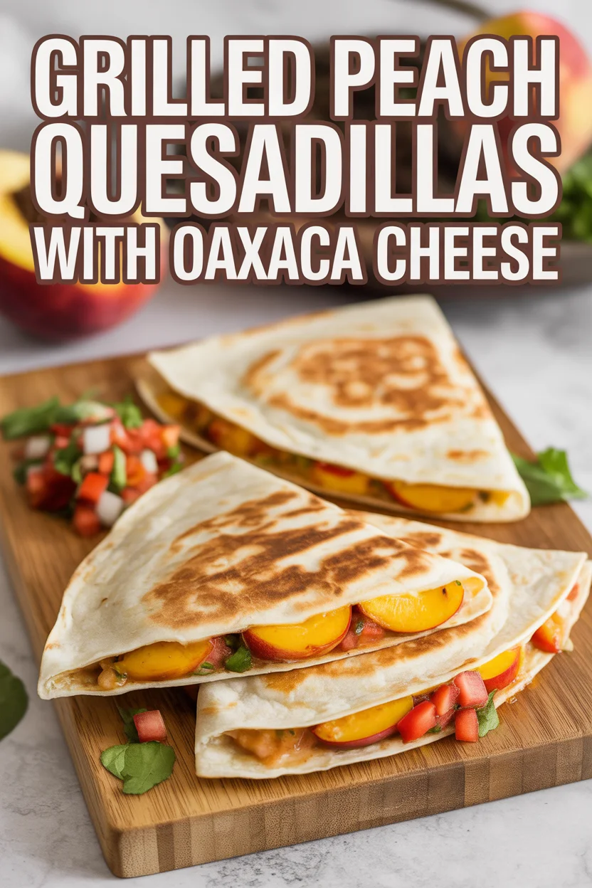 Grilled Peach Quesadillas with Oaxaca Cheese