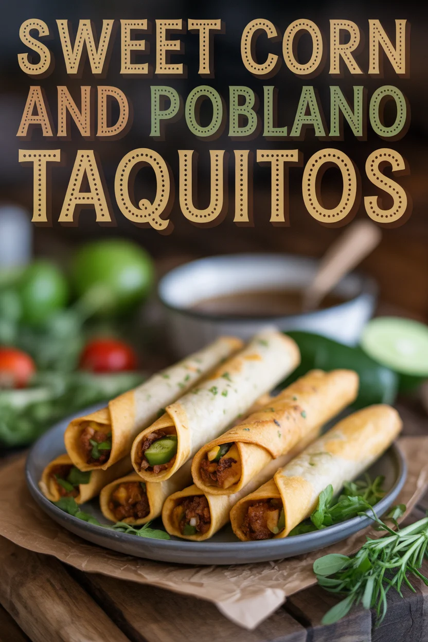 Sweet Corn and Poblano Taquitos