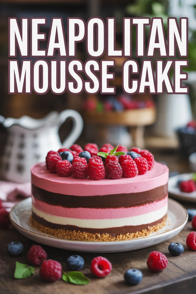 Neapolitan Mousse Cake