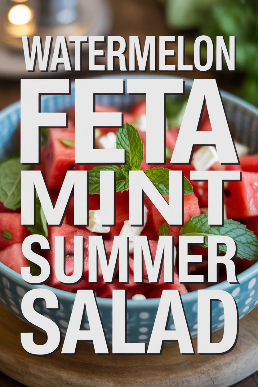 Watermelon Feta Mint Summer Salad