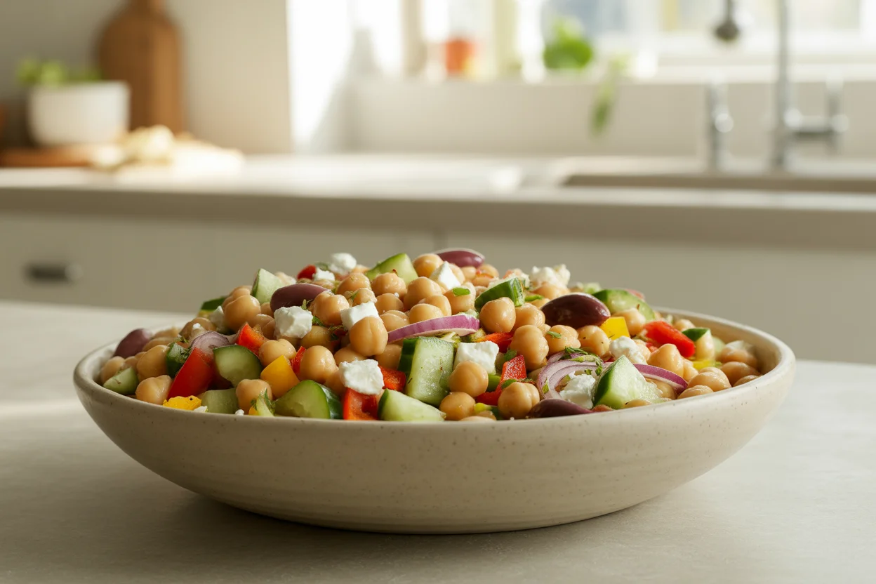 Quick and Tasty Mediterranean Chickpea Salad (No Lettuce Needed!)