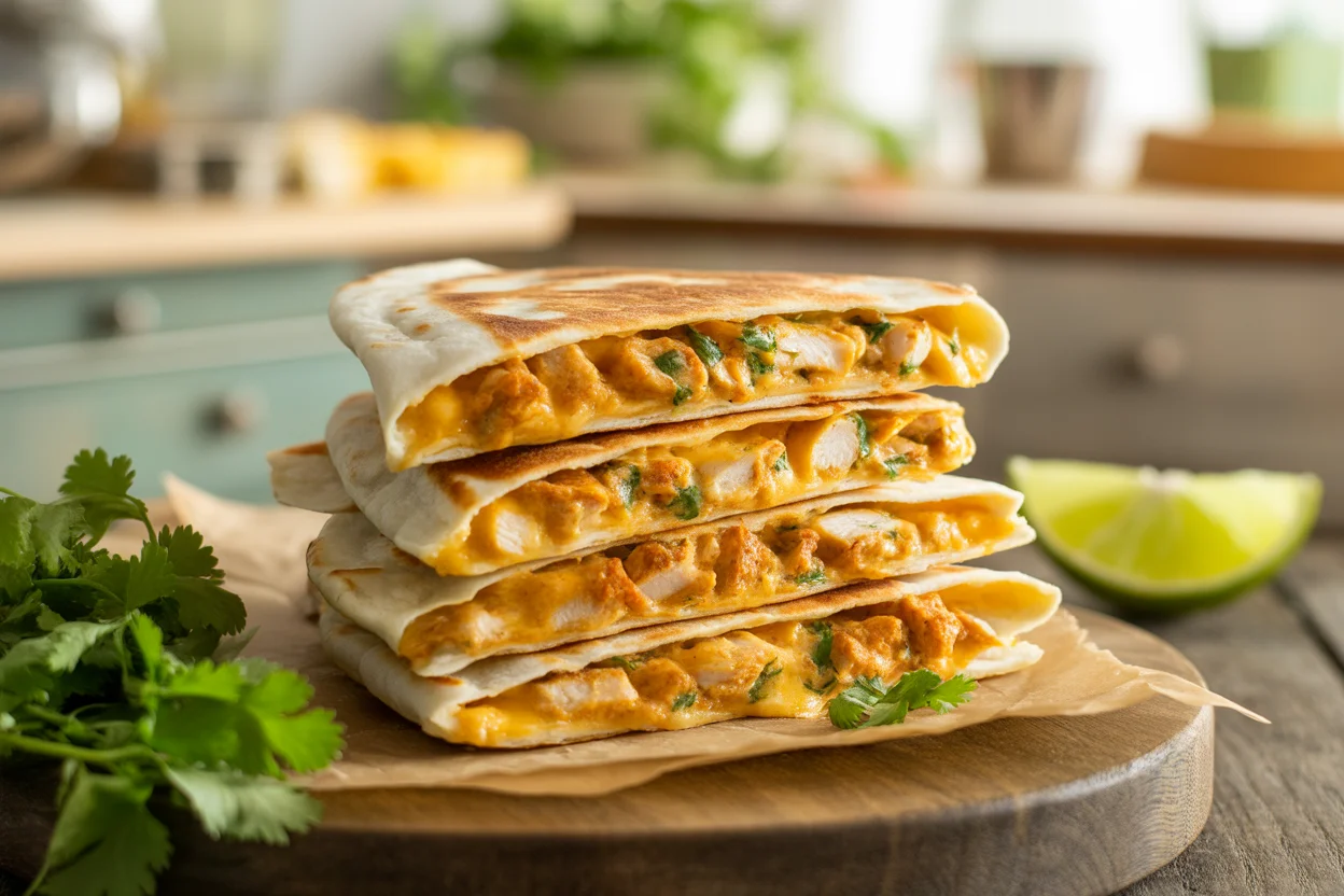 Leftover Chicken Quesadillas with Melty Cheese