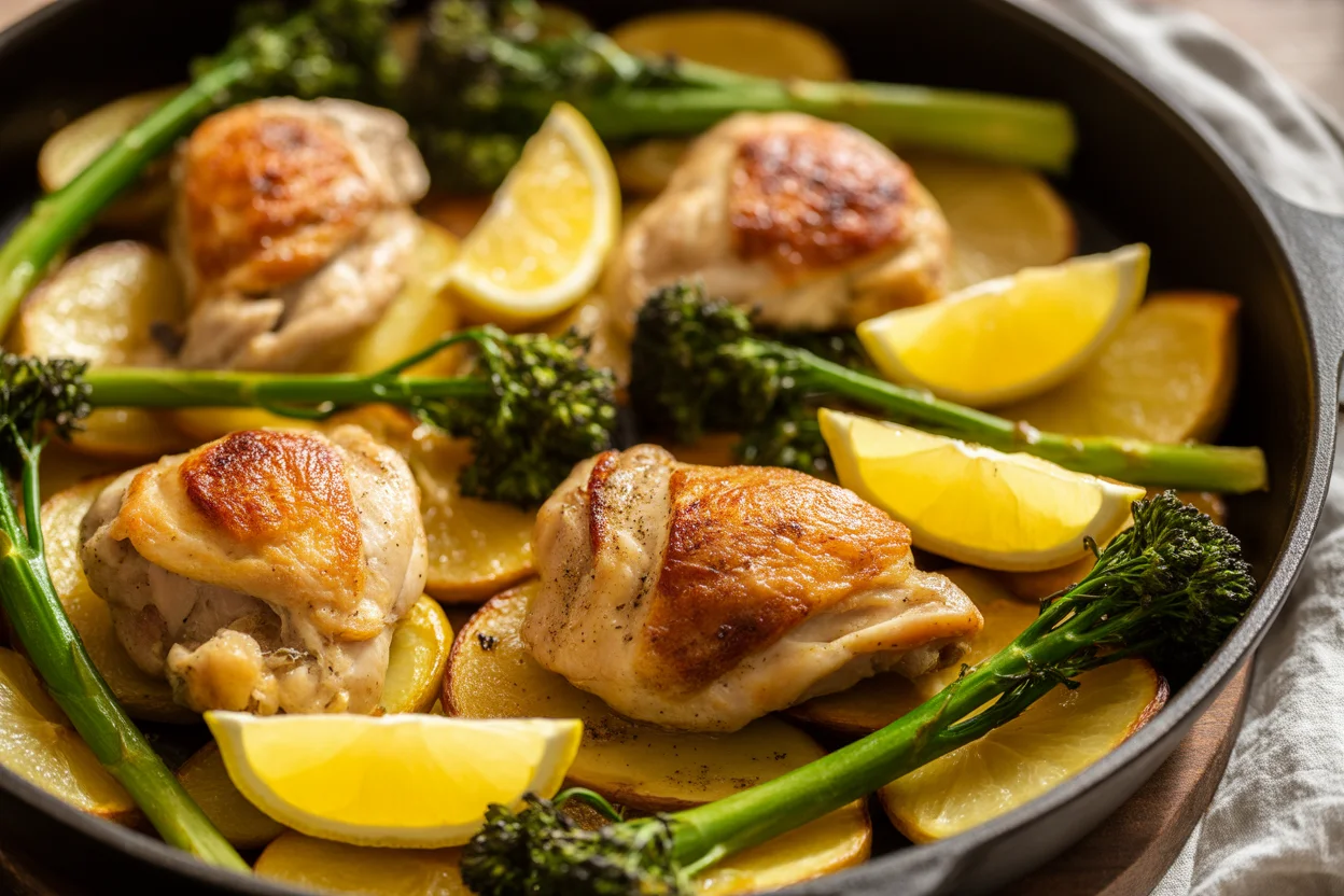 One-Pan Lemon Garlic Chicken with Potatoes
