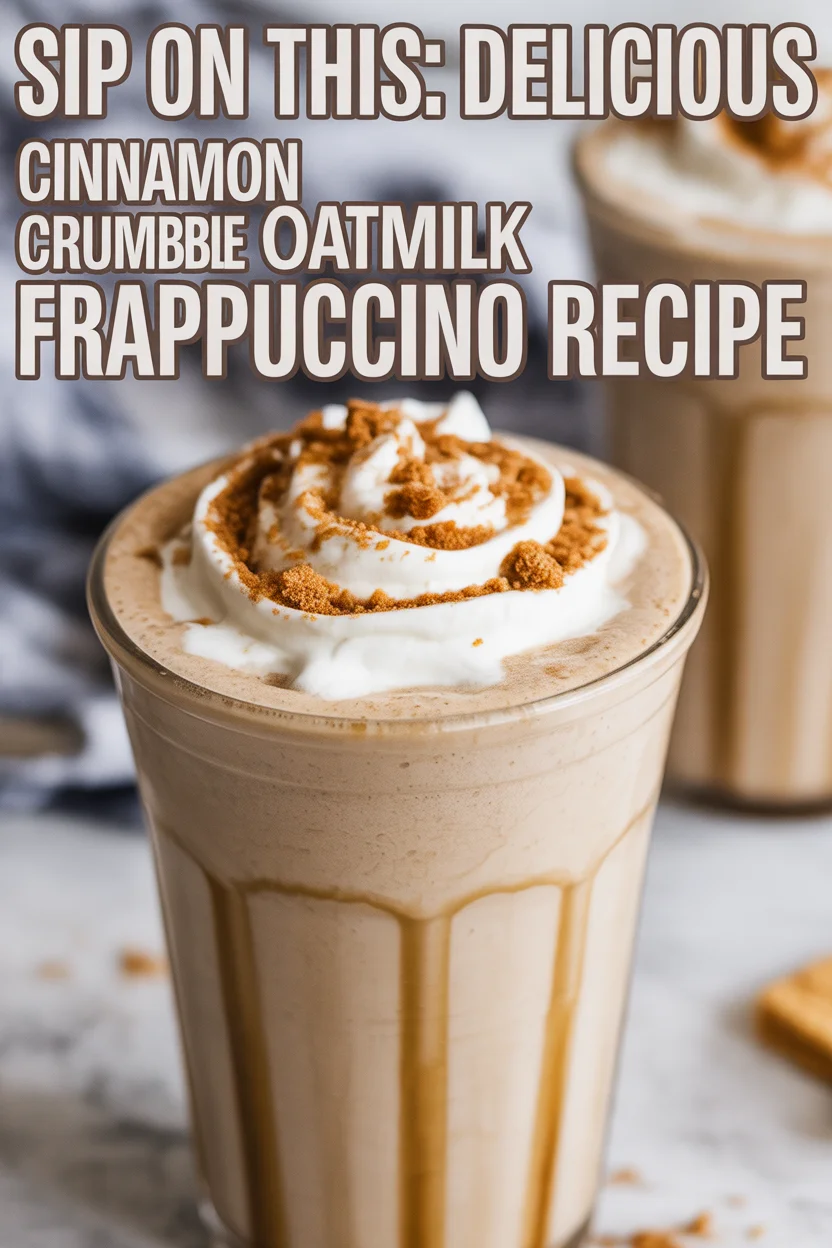 Sip on This: Delicious Cinnamon Crumble Oatmilk Frappuccino Recipe