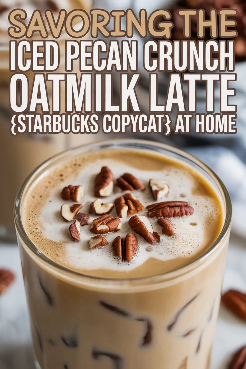 Savoring the Iced Pecan Crunch Oatmilk Latte {Starbucks Copycat} at Home