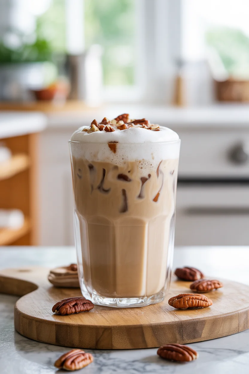 Savoring the Iced Pecan Crunch Oatmilk Latte {Starbucks Copycat} at Home