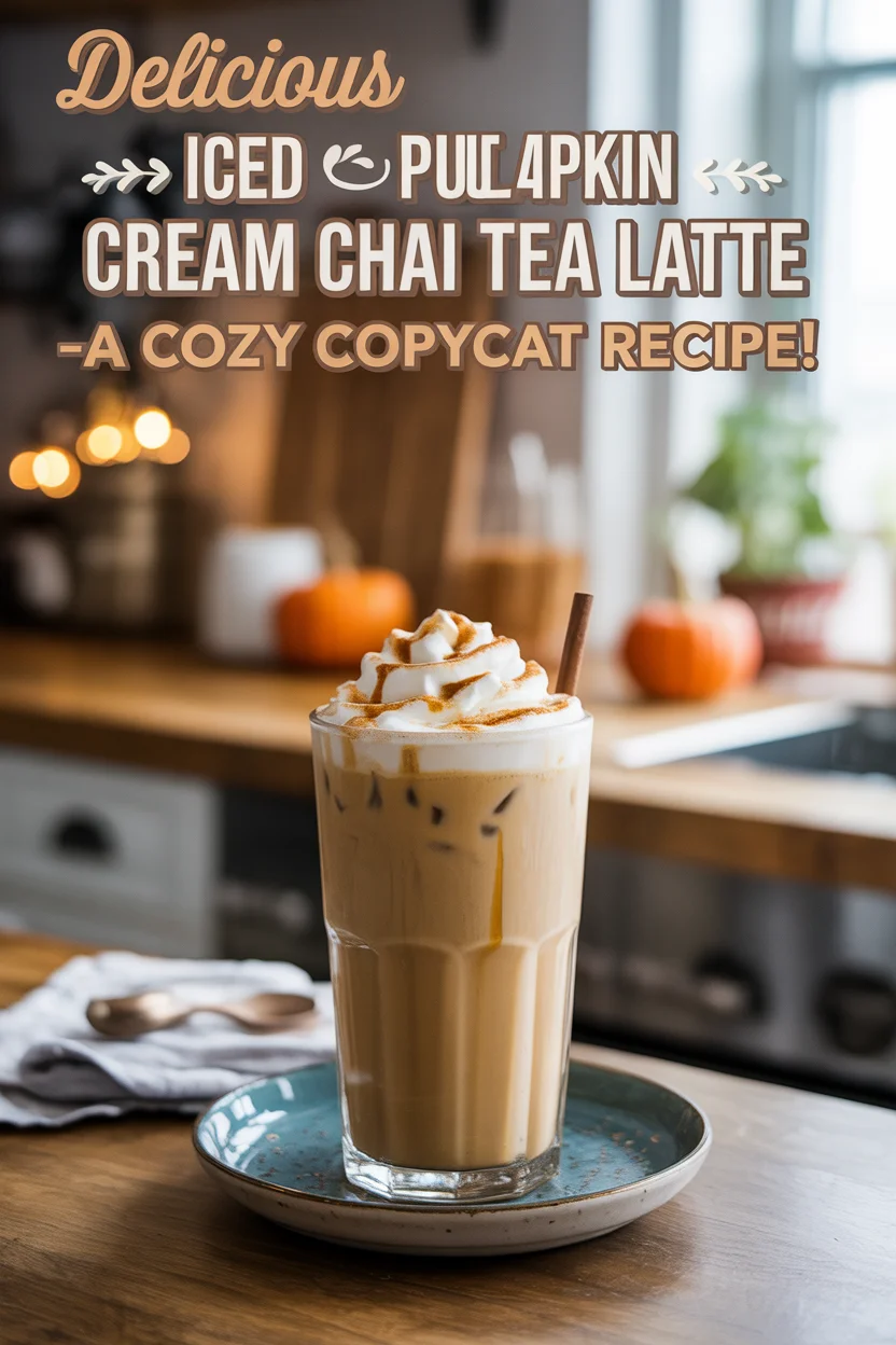 Iced Pumpkin Cream Chai Tea Latte
