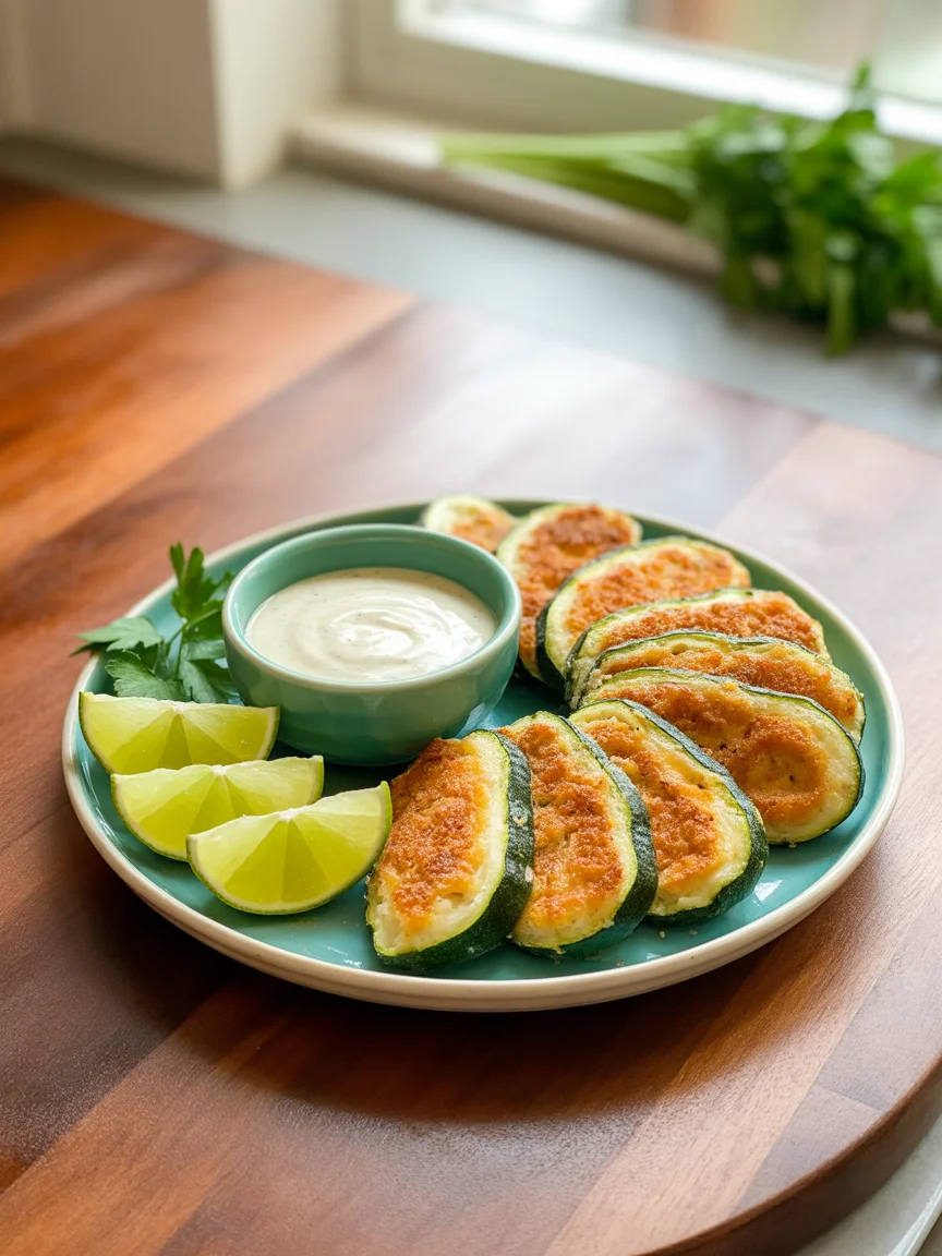 Fried Squash with Herb Dipping Sauce