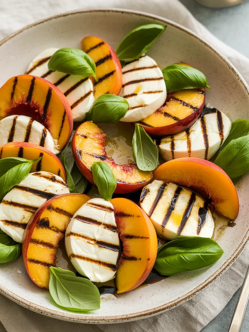 Grilled Peach Caprese