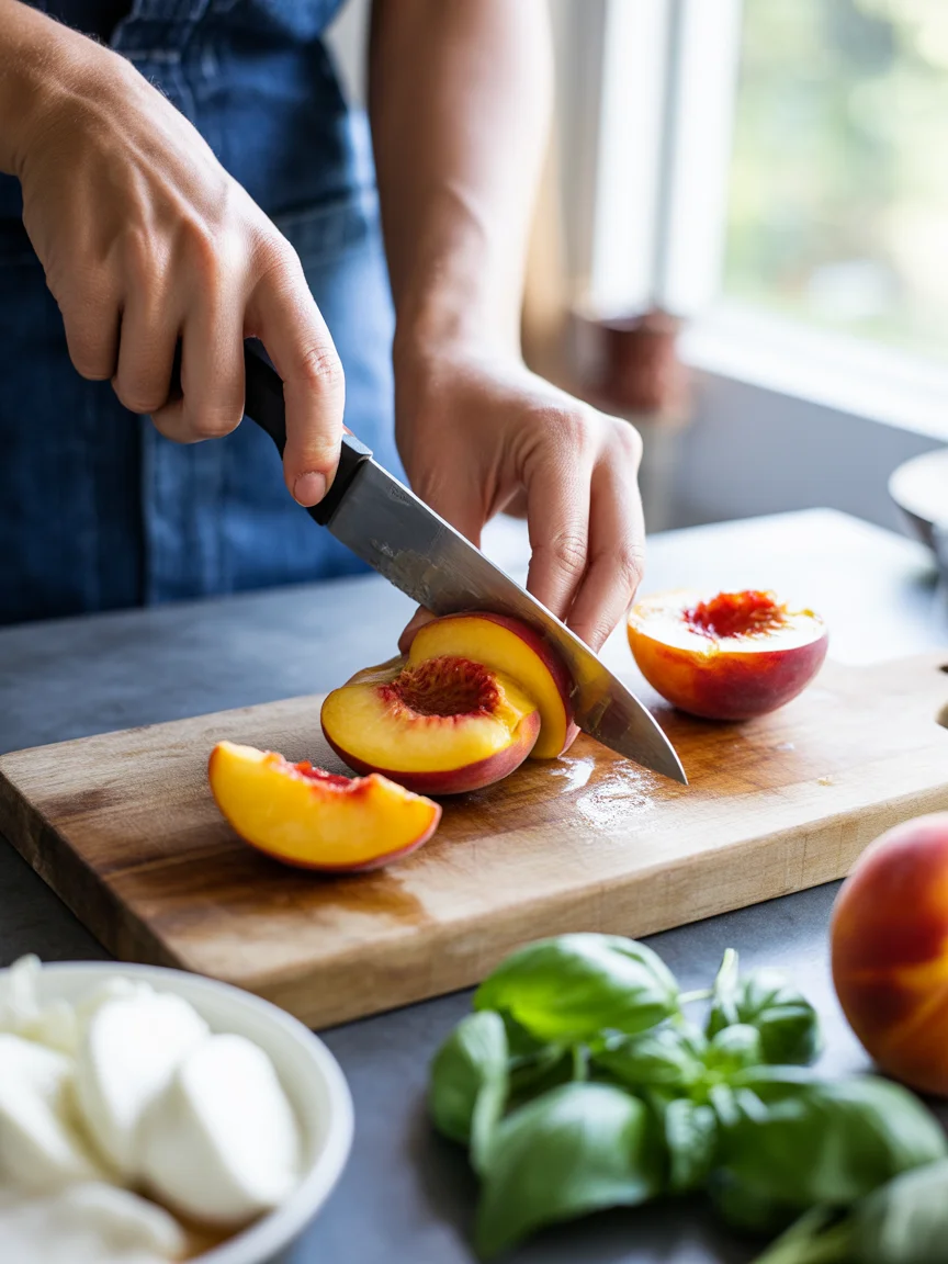 Grilled Peach Caprese