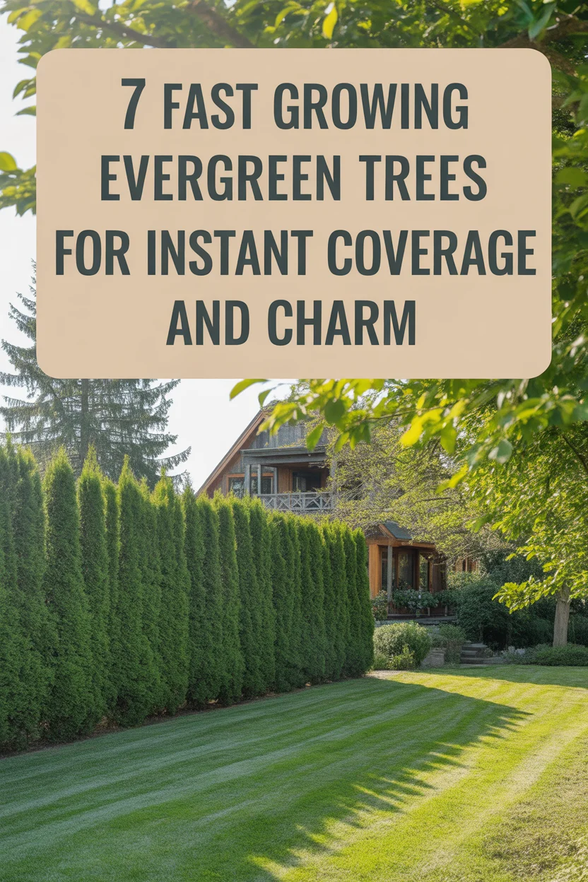 7 Fast Growing Evergreen Trees for Instant Coverage and Charm