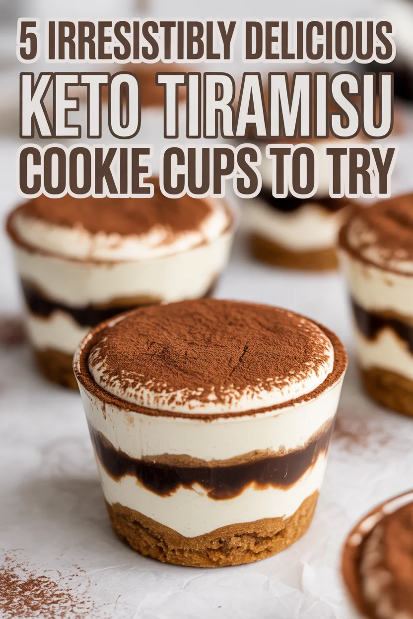 Keto Tiramisu Cookie Cups