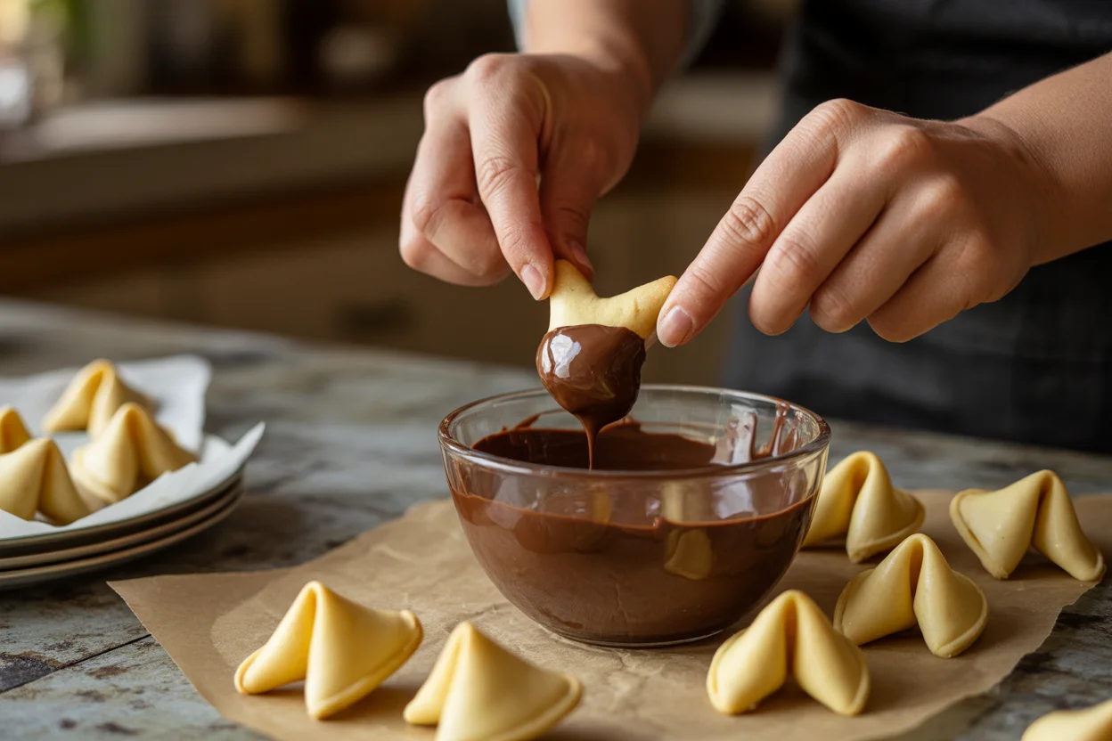 5 Delightful Chocolate-Dipped Fortune Cookies to Try Today