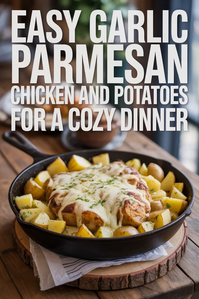 garlic parmesan chicken and potatoes