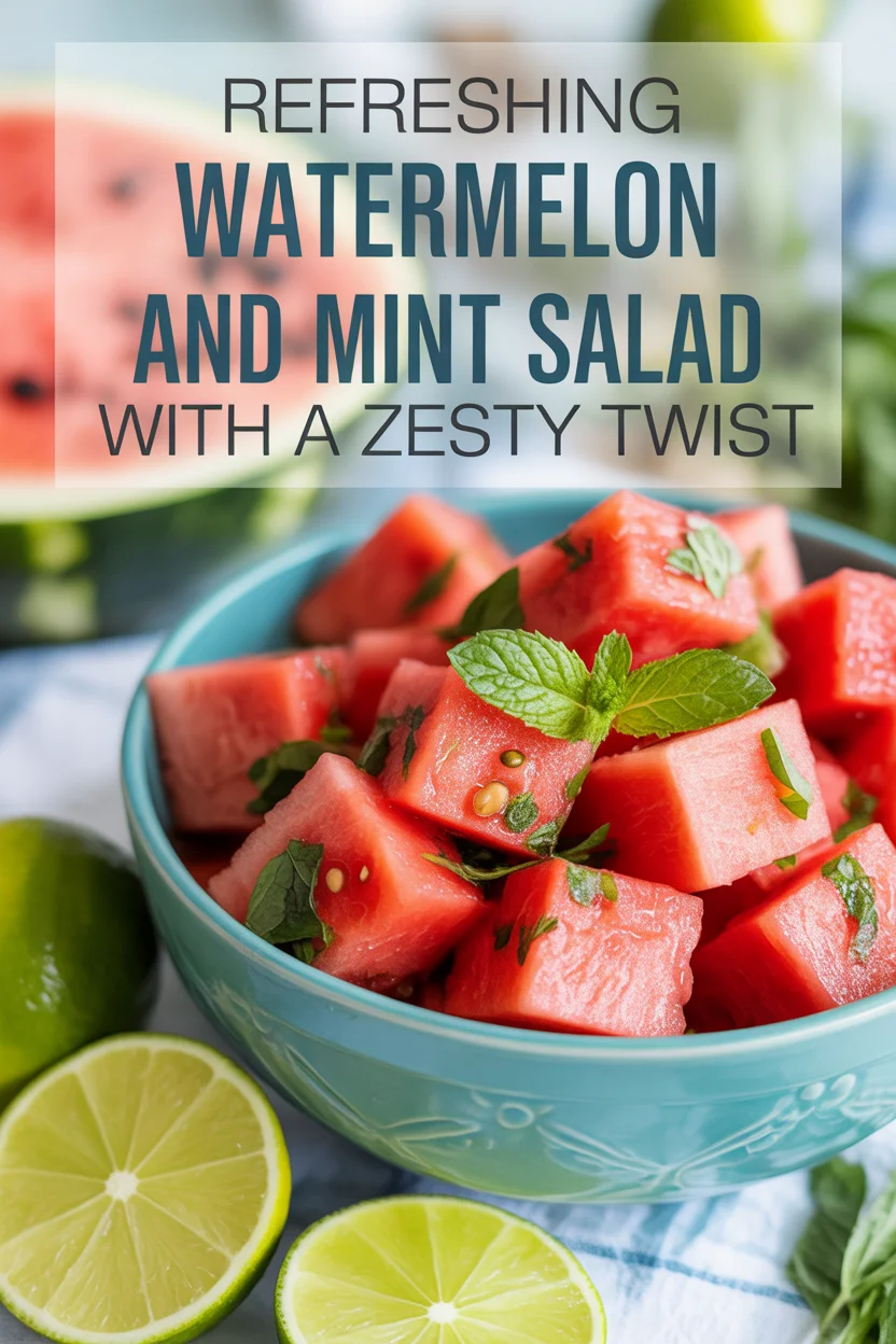 Refreshing Watermelon and Mint Salad with a Zesty Twist