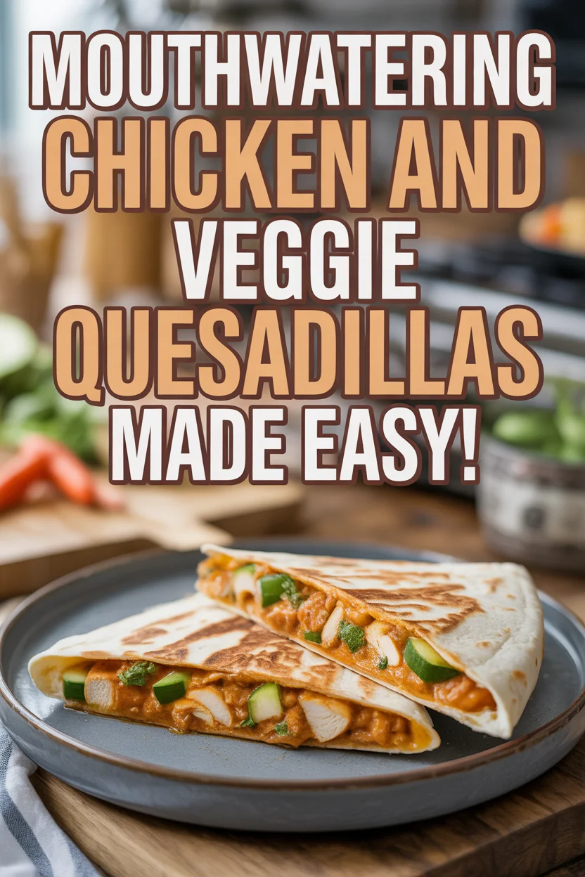 Chicken and Veggie Quesadillas (pre-cooked filling)
