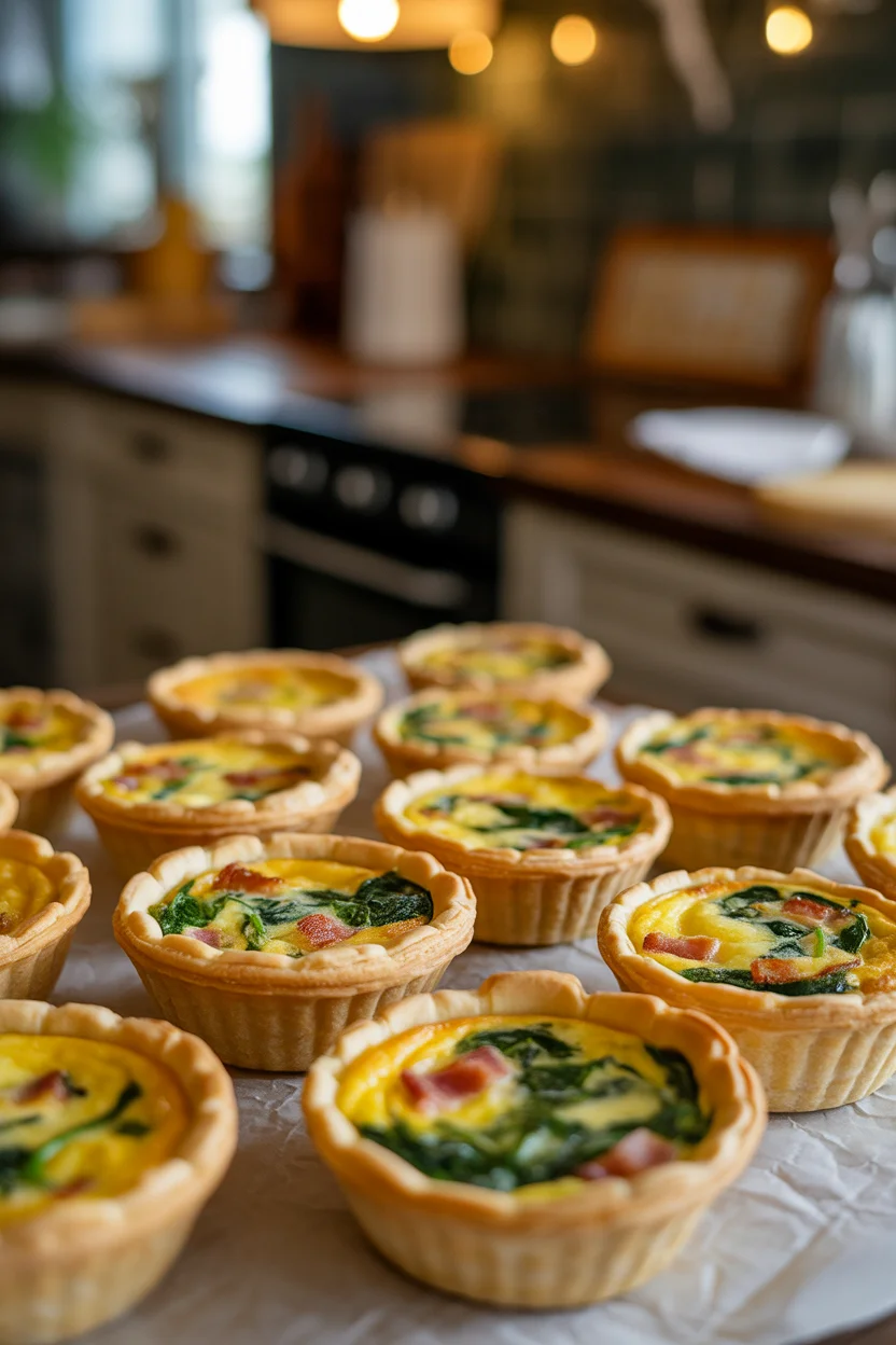 Mini Quiches with Spinach and Feta