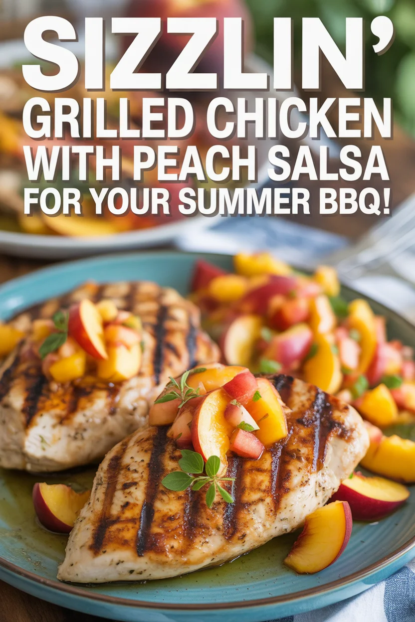 Sizzlin’ Grilled Chicken with Peach Salsa for Your Summer BBQ!