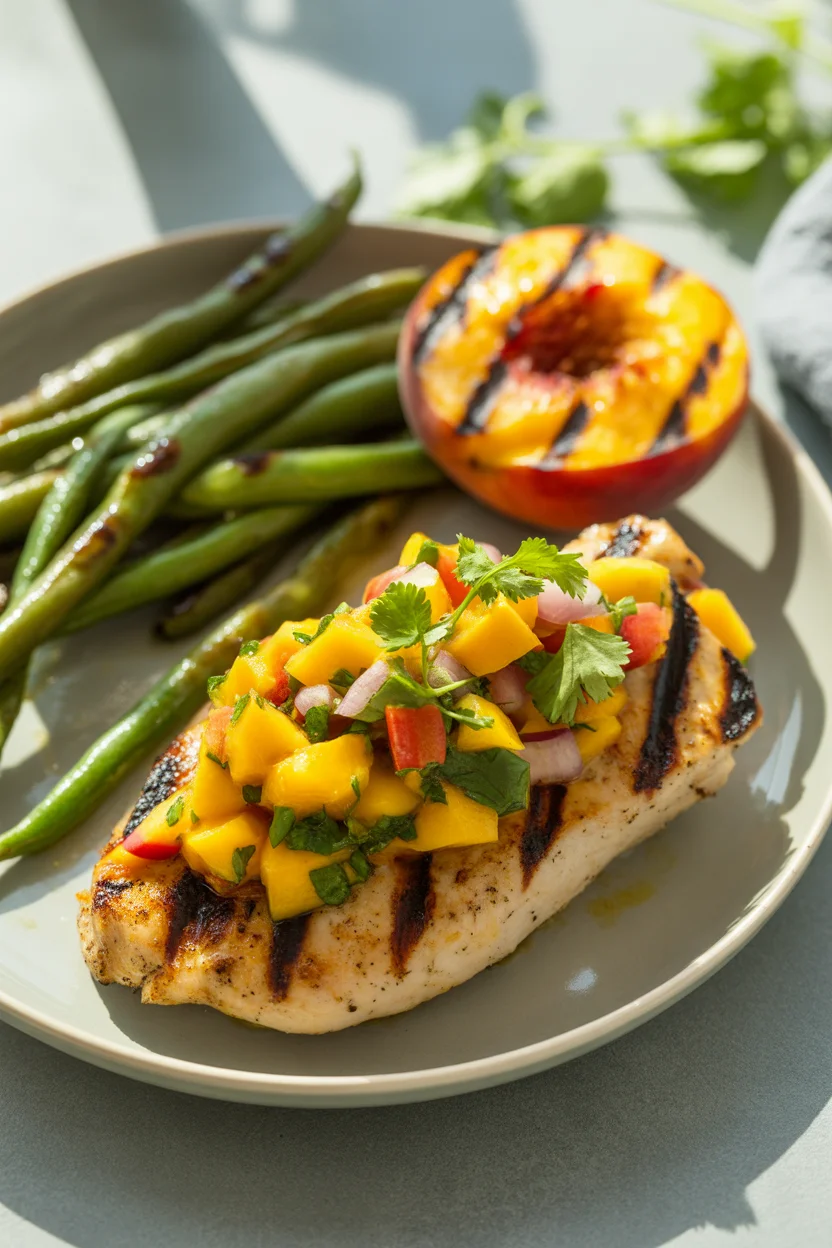 Sizzlin’ Grilled Chicken with Peach Salsa for Your Summer BBQ!