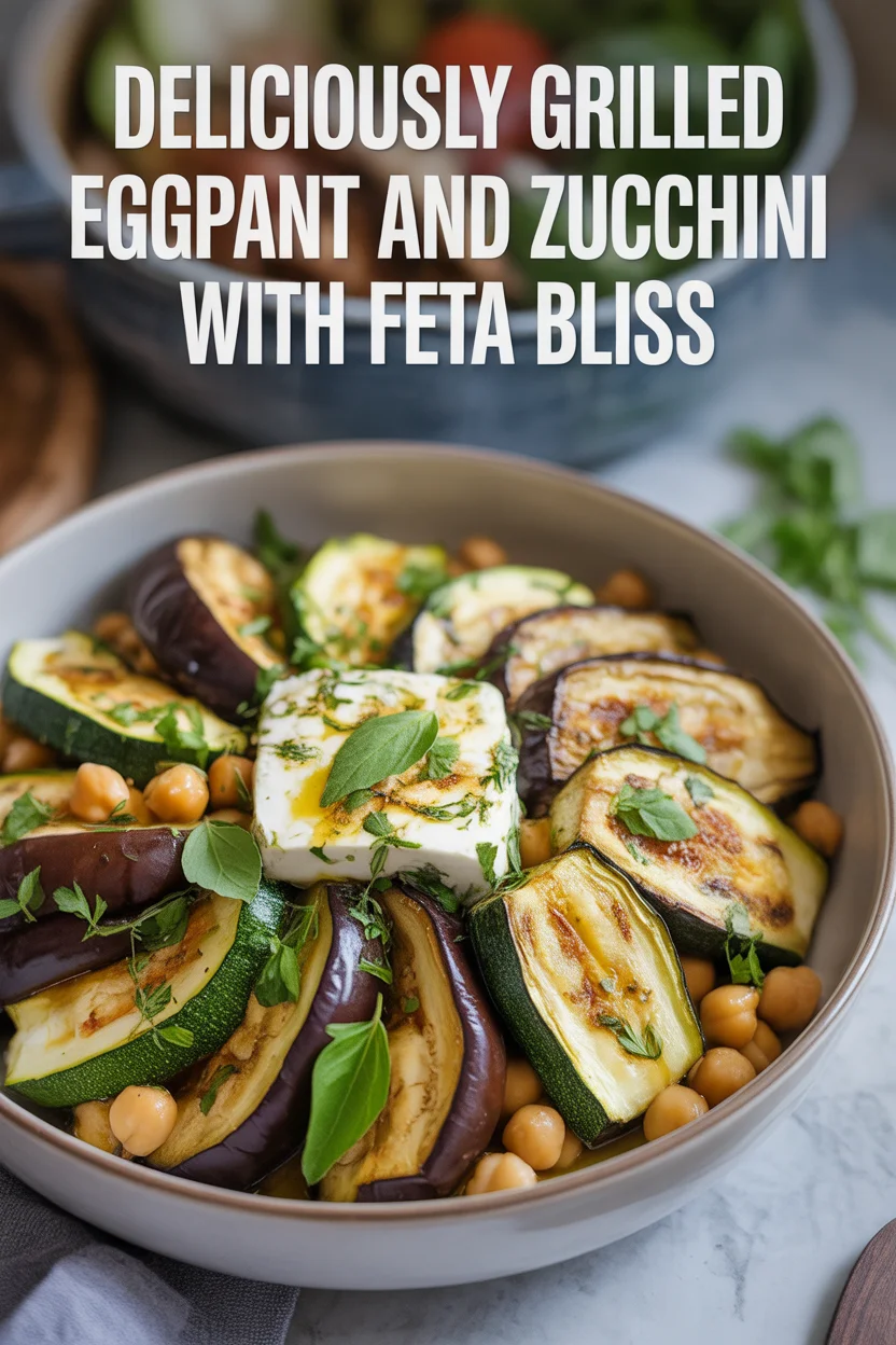 Deliciously Grilled Eggplant and Zucchini with Feta Bliss
