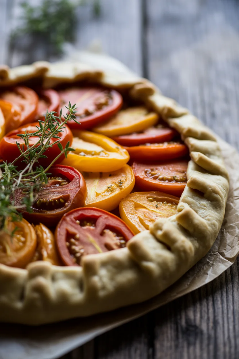 Simple Tomato Galette with Parmesan