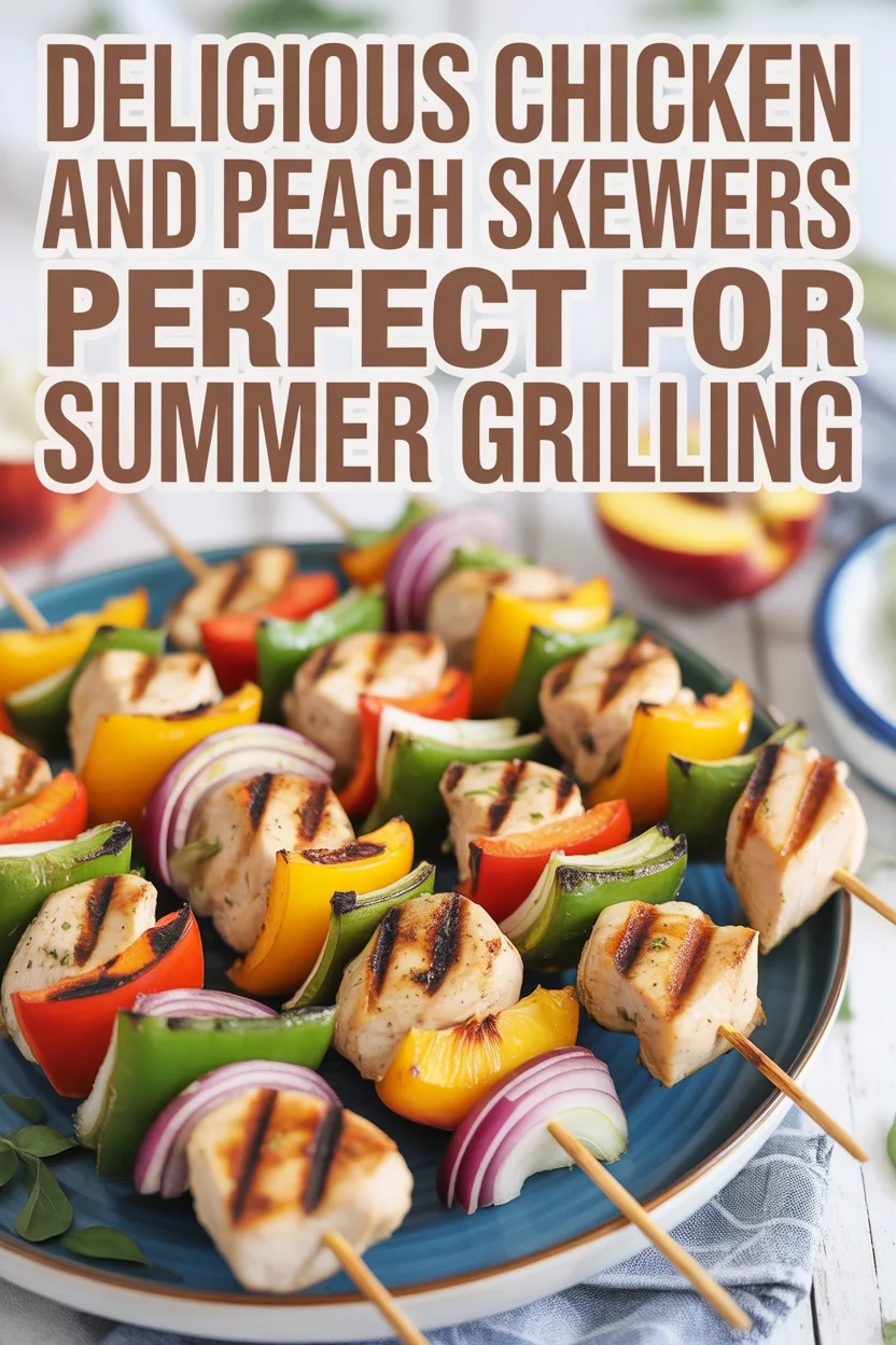 Chicken and Peach Skewers