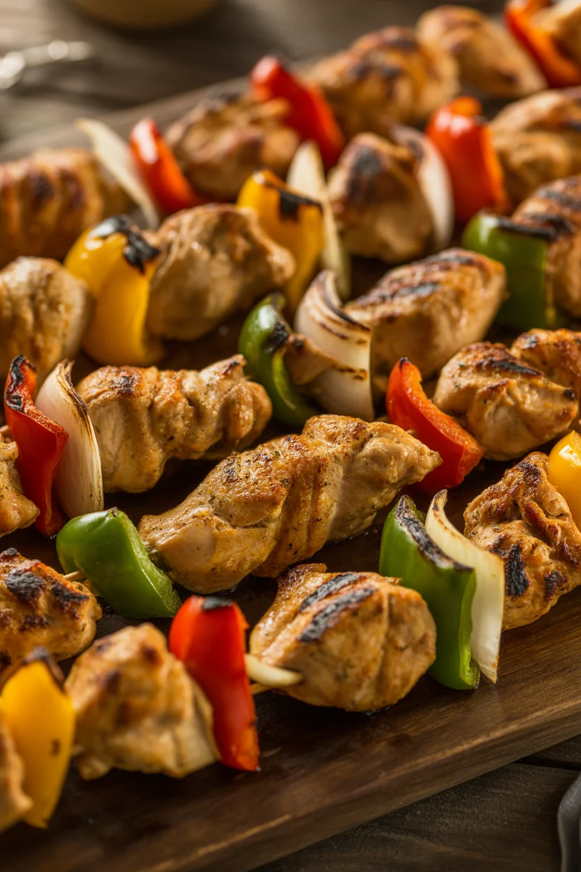 Chicken and Peach Skewers