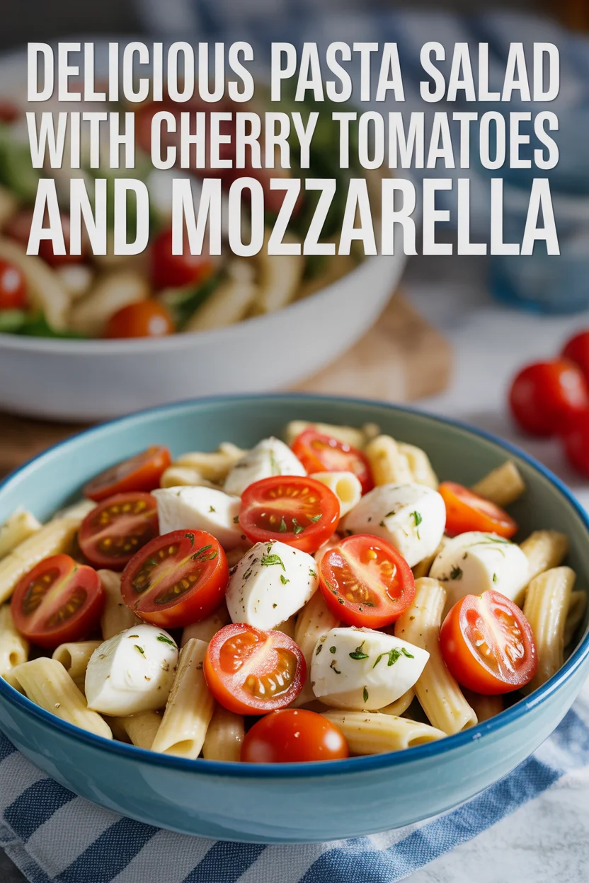 Delicious Pasta Salad with Cherry Tomatoes and Mozzarella
