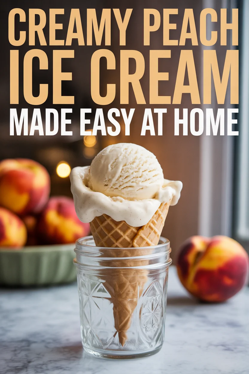 Creamy Peach Ice Cream Made Easy at Home