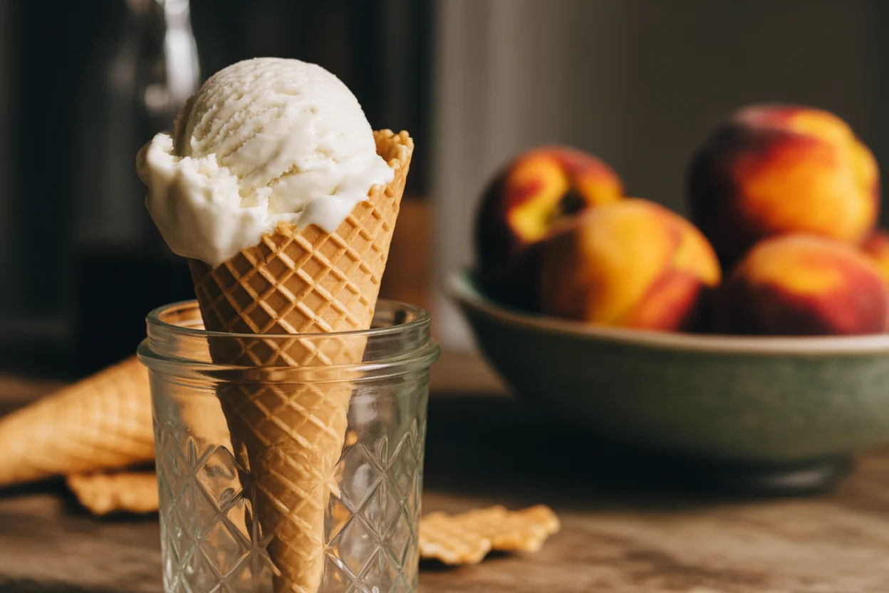 Creamy Peach Ice Cream Made Easy at Home
