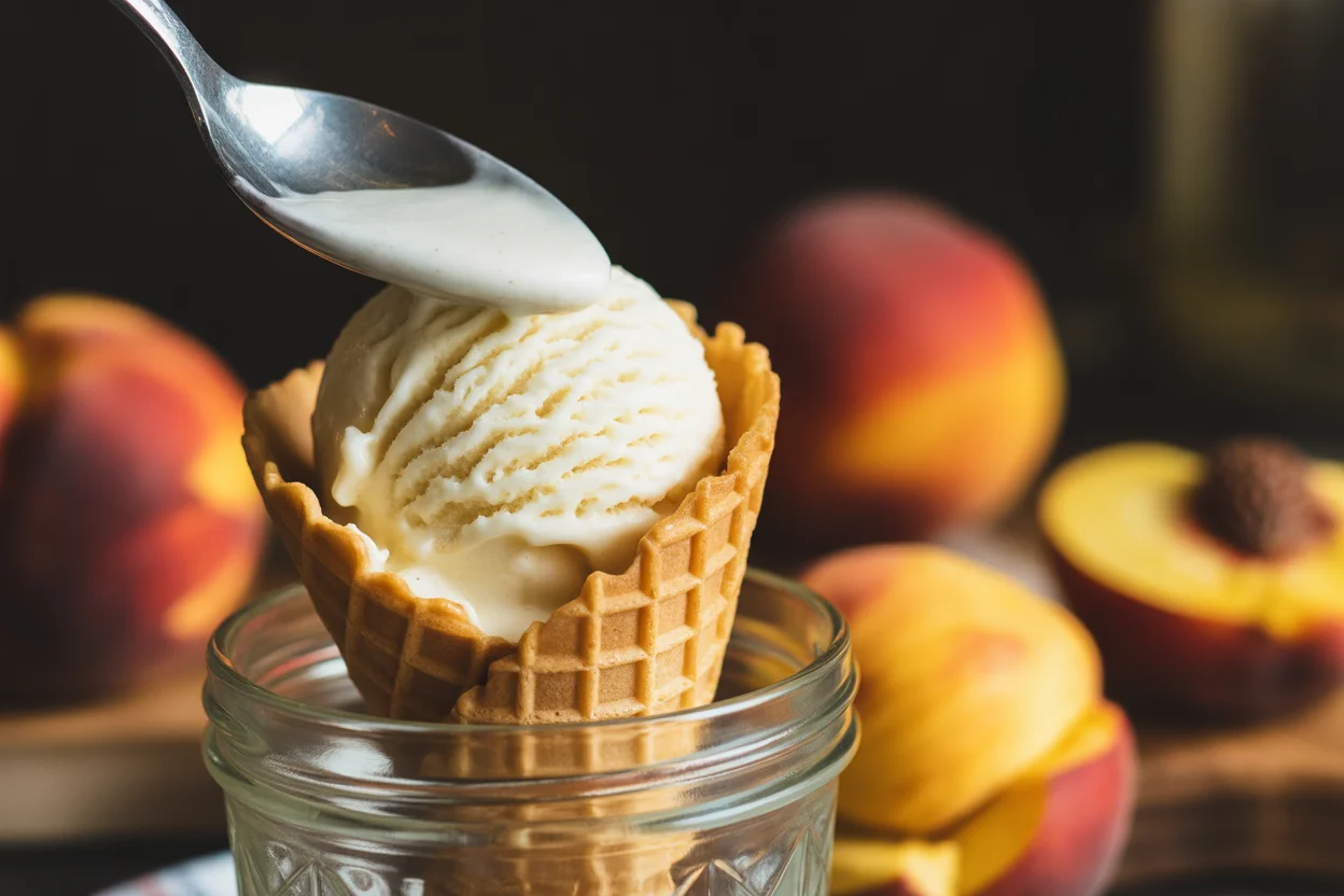 Creamy Peach Ice Cream Made Easy at Home