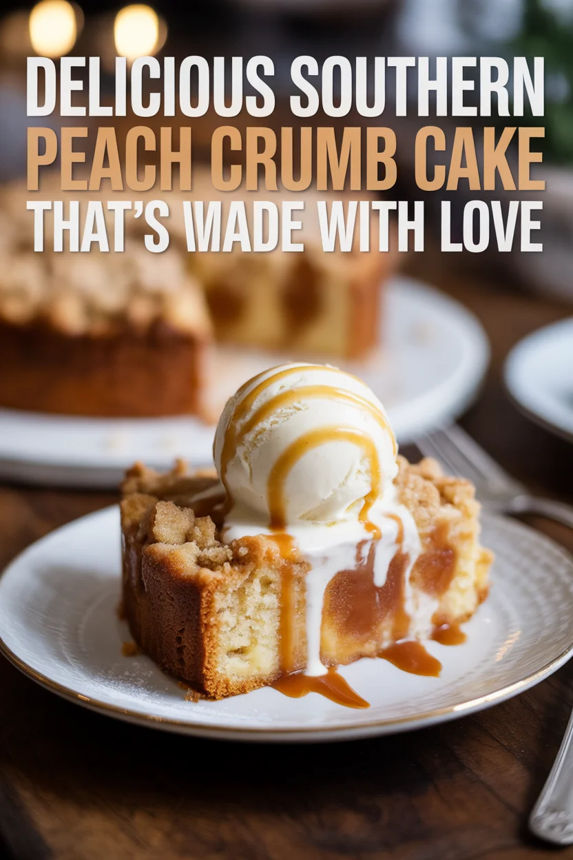 Delicious Southern Peach Crumb Cake That's Made with Love