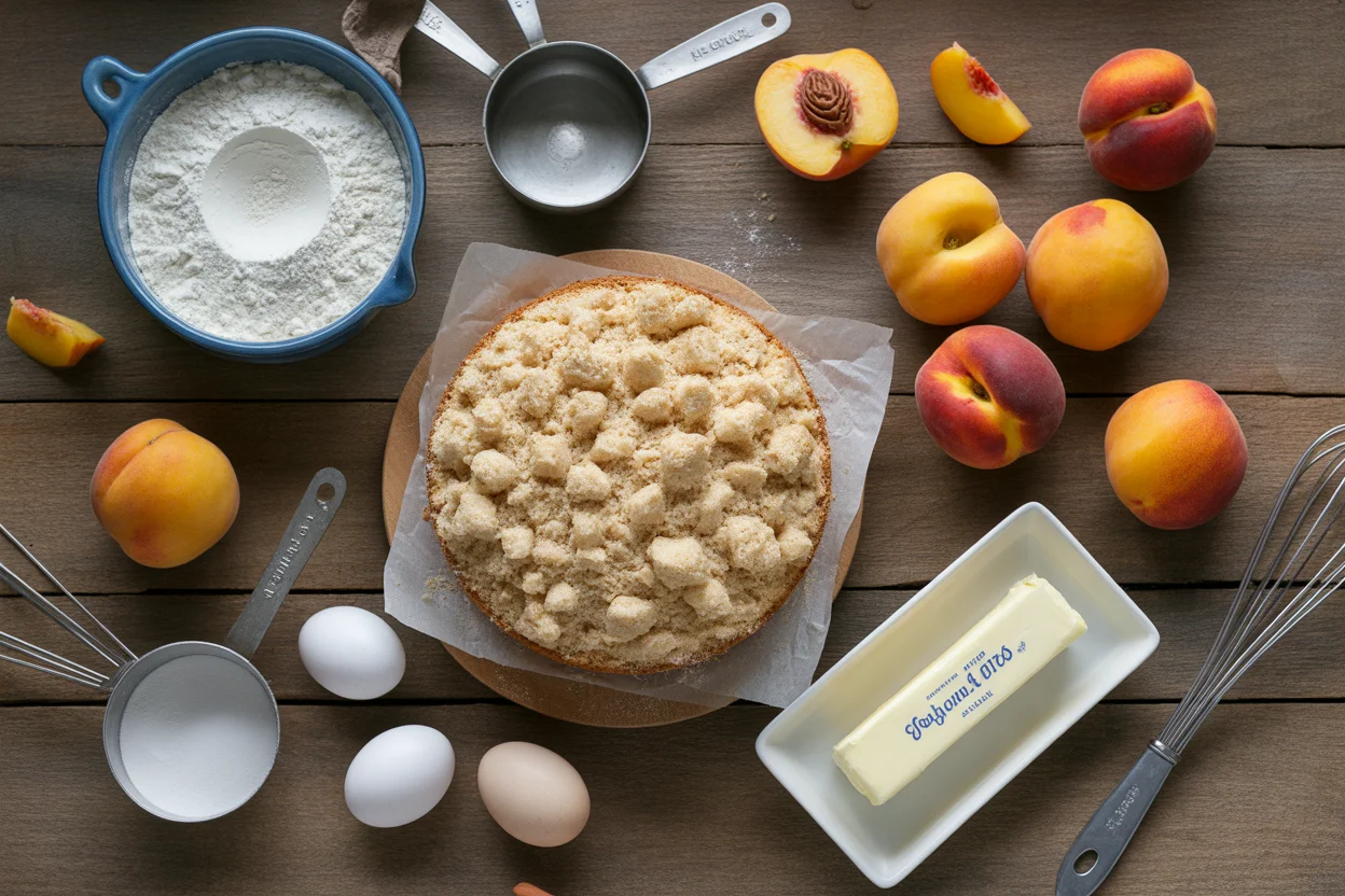 Southern Peach Crumb Cake