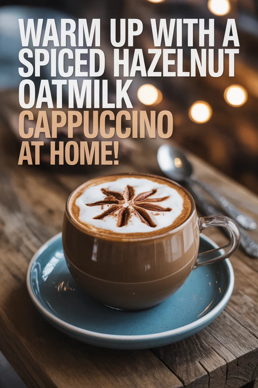 Warm Up with a Spiced Hazelnut Oatmilk Cappuccino at Home!