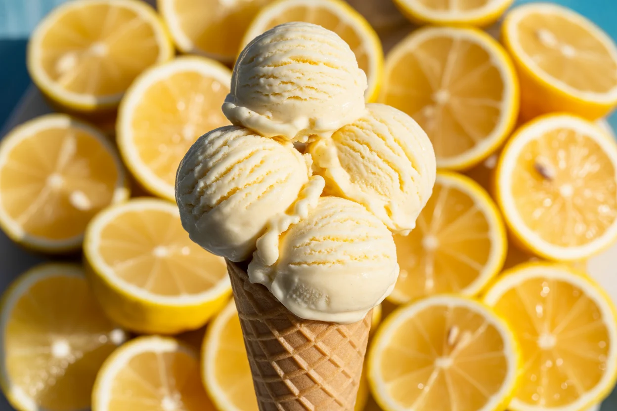 3‑ingredient lemon coconut sorbet