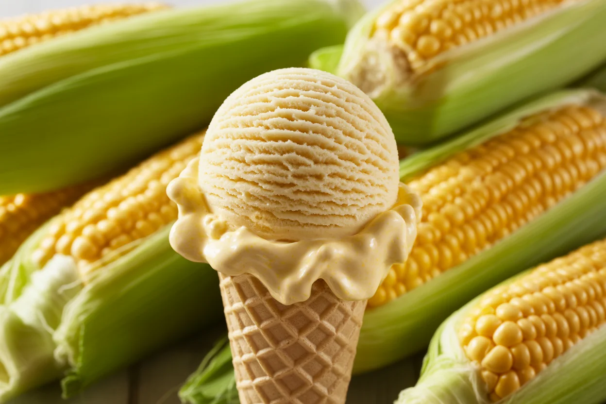 No‑churn corn ice cream