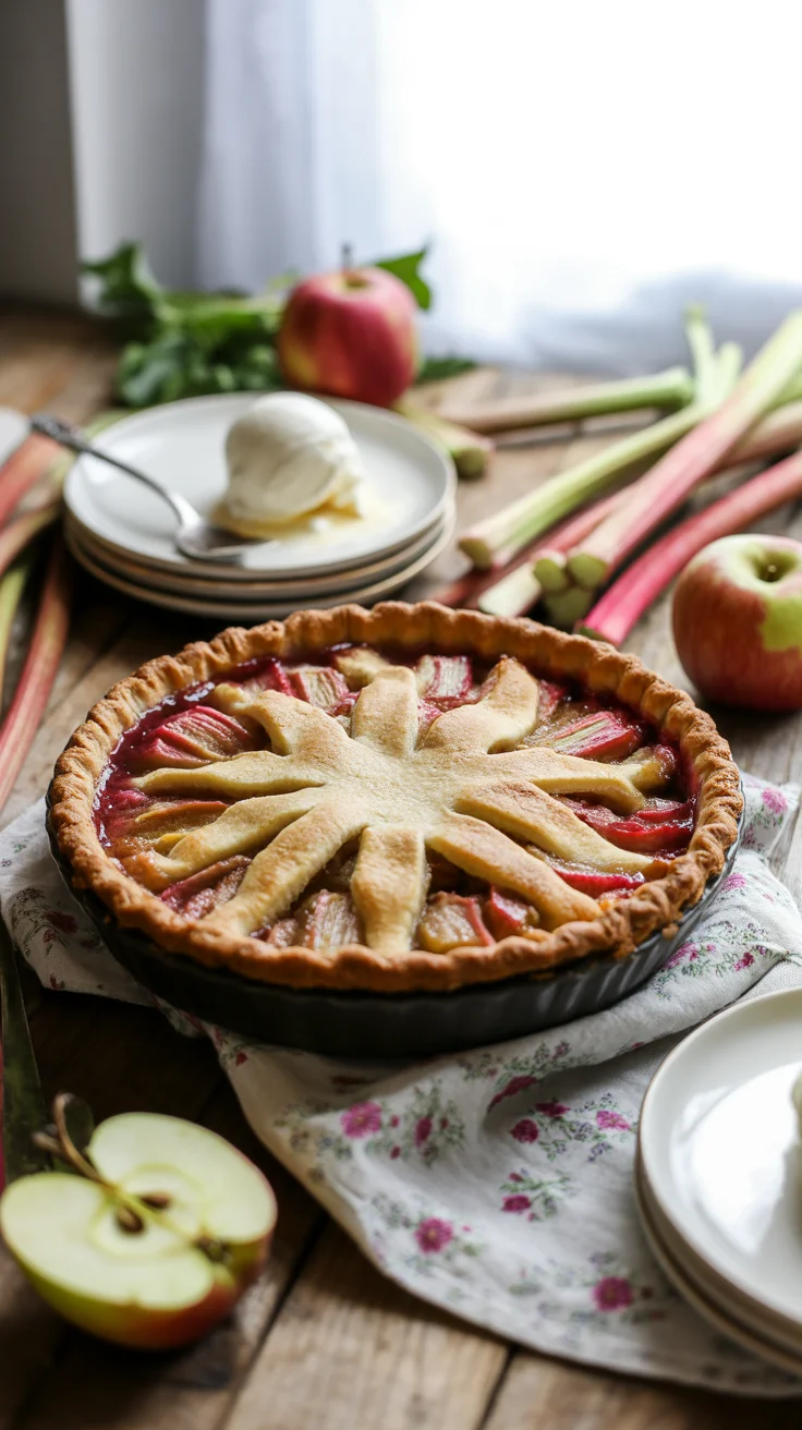Apple Rhubarb Pie