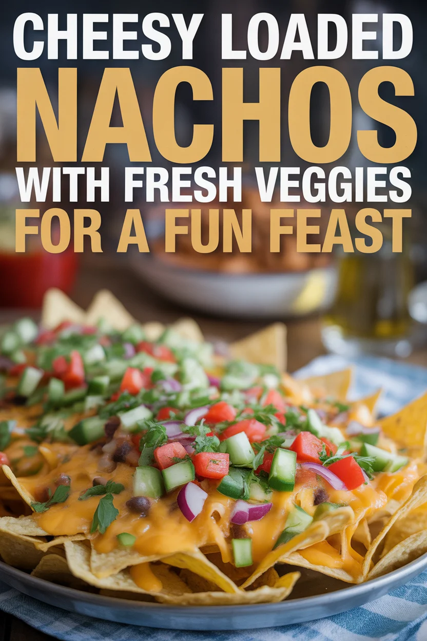 Cheesy Loaded Nachos with Fresh Veggies for a Fun Feast